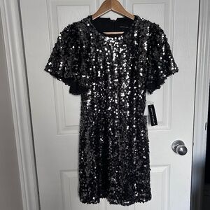 Black sequin party dress - US 2